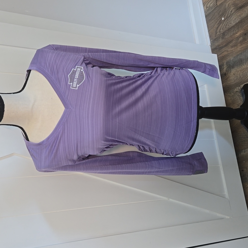 Harley Davidson Tech Long Sleeve Lavender Top